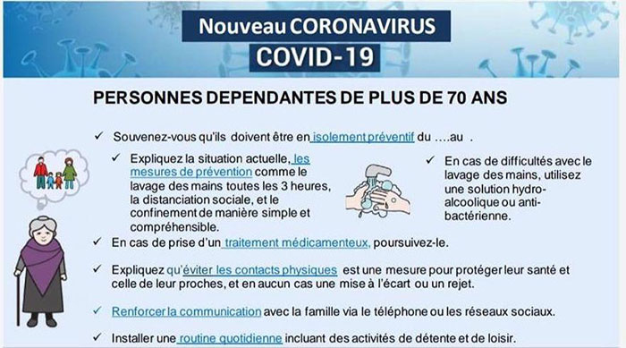 Mesures de prévention en EHPAD : Personnes dépendantes de plus de 70 ans