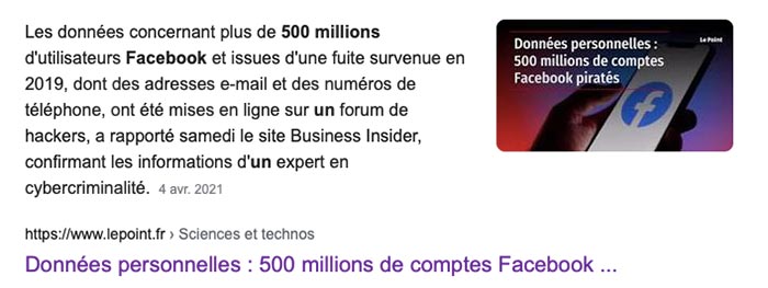 Les données concernant plus de 500 millions d'utilisateurs Facebook ont été piratés